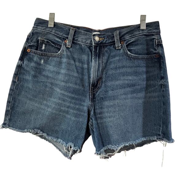 Old Navy cut offs shorts hi rise cotton blue denim size 8 classic USA pockets - Picture 1 of 6